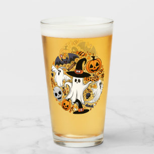 Ghosts Spooky and Creepy Cute Monsters Glass