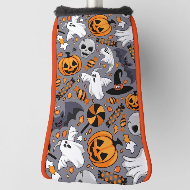 Ghosts Spooky and Creepy Cute Monsters Golf Head Cover (Rotate 90)