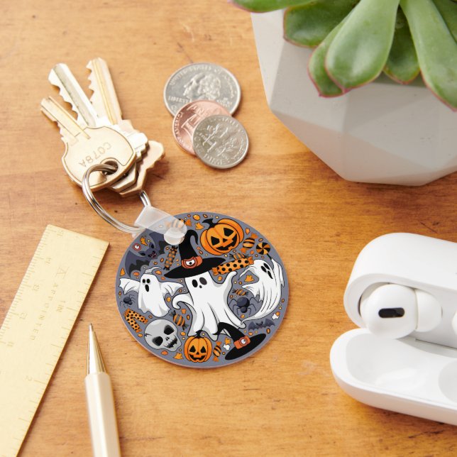 Ghosts Spooky and Creepy Cute Monsters Key Ring (Desk)