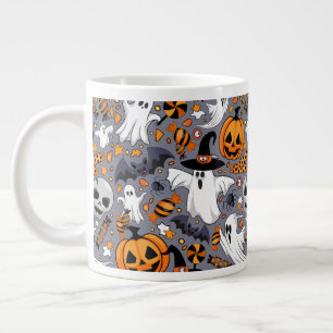 Ghosts Spooky and Creepy Cute Monsters Large Coffee Mug