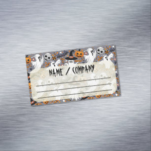 Ghosts Spooky and Creepy Cute Monsters Magnetic Business Card