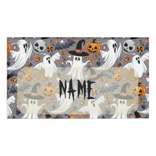 Ghosts Spooky and Creepy Cute Monsters Name Tag
