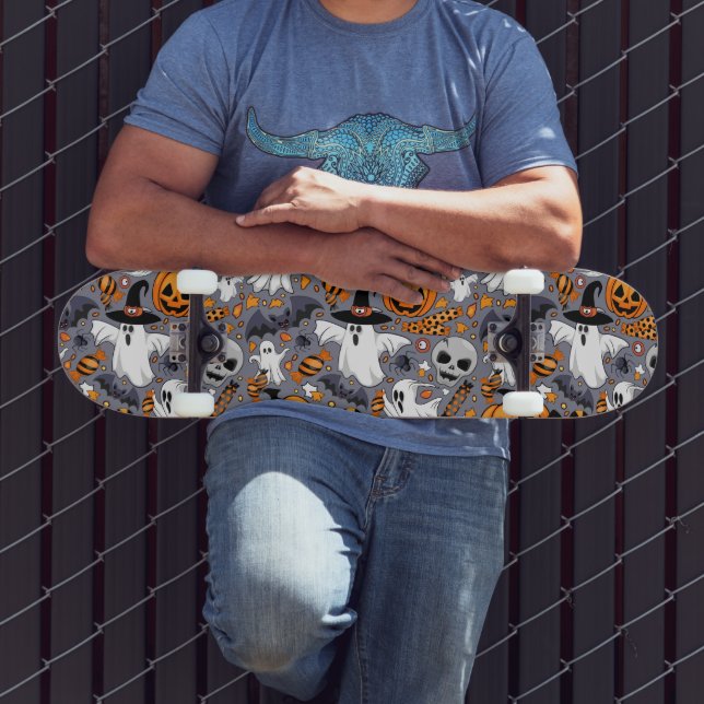 Ghosts Spooky and Creepy Cute Monsters Skateboard (Outdoor 3)
