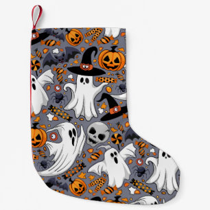 Ghosts Spooky and Creepy Cute Monsters Small Christmas Stocking