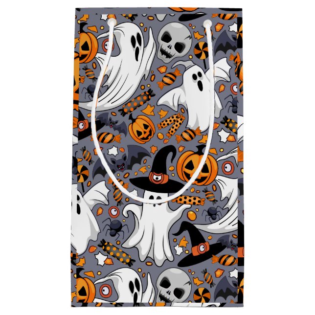 Ghosts Spooky and Creepy Cute Monsters Small Gift Bag (Front)