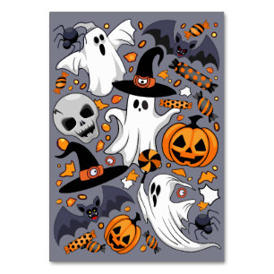Ghosts Spooky and Creepy Cute Monsters Table Number