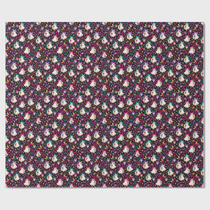Ghosts with Pink Bows Wrapping Paper V2