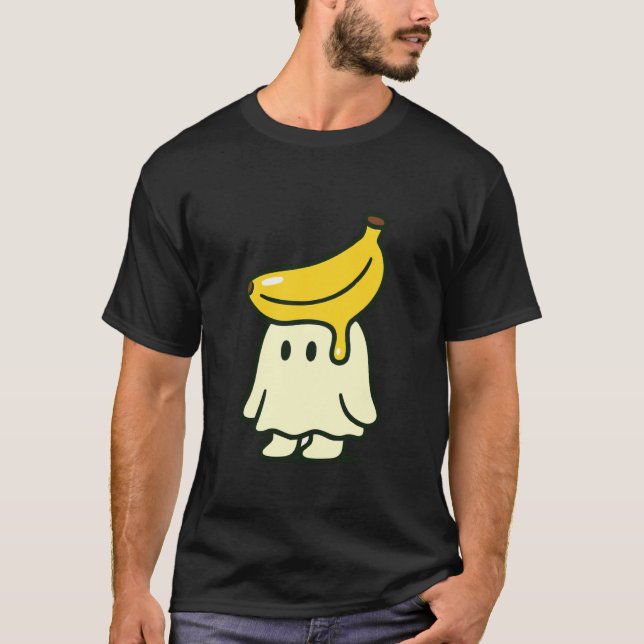 Ghosty Fruits Banana Ghost Retro Tee Pop Ghost Cha (Front)