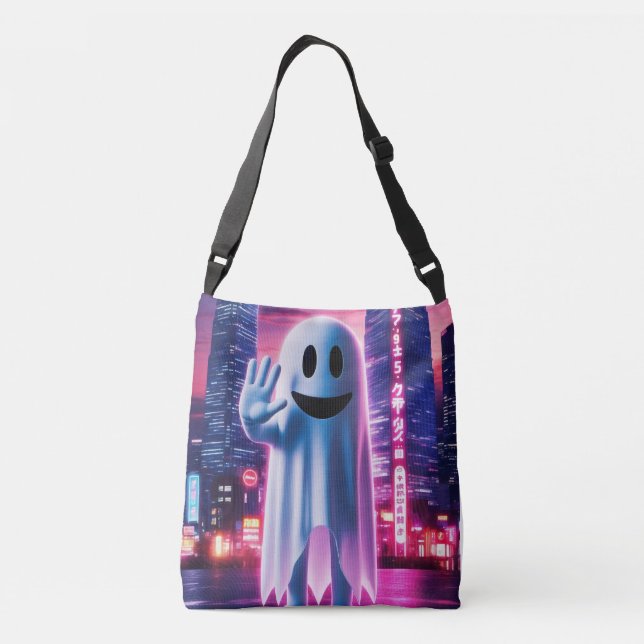 Ghosty Wave & Urban Lights  Tote (Back)