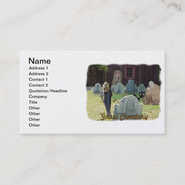 Ghoul Cemetery Business Card (Front)