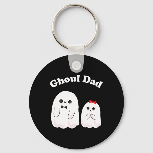Ghoul Dad Funny Halloween Daddy Ghost  Key Ring (Front)