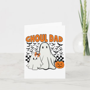 Ghoul Dad Halloween Ghost Spooky Season Retro Dadd Card
