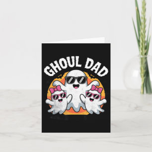 Ghoul Dad Vintage Daddy Ghost Funny Halloween Card