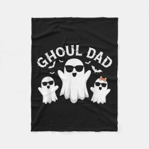 Ghoul Dad Vintage Daddy Ghost Funny Halloween Fleece Blanket