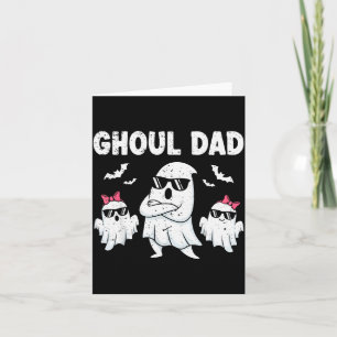 Ghoul Dad Vintage Ghost Funny Halloween Costume Card