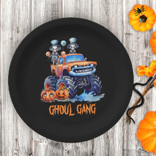 Ghoul Gang Halloween Party Paper Plates