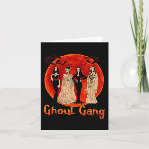 Ghoul Gang Horror Goth Queens Halloween Bride Fun Card