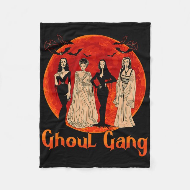 Ghoul Gang Horror Goth Queens Halloween Bride Fun  Fleece Blanket (Front)