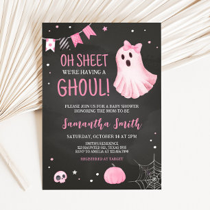 Ghoul Ghost Halloween Baby Shower Invitation