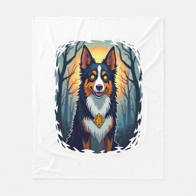 Ghoul Greyhound Dash Fleece Blanket (Front)