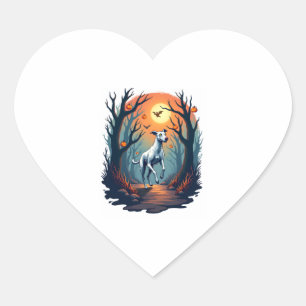 Ghoul Greyhound Dash Heart Sticker