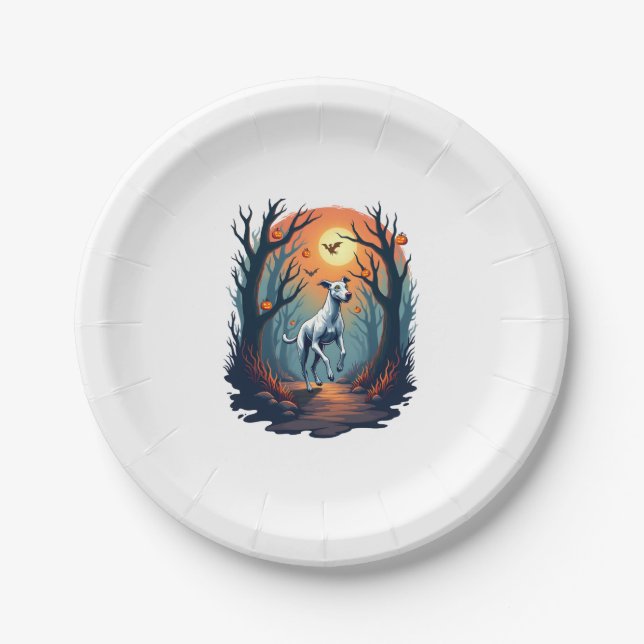 Ghoul Greyhound Dash Paper Plate (Front)