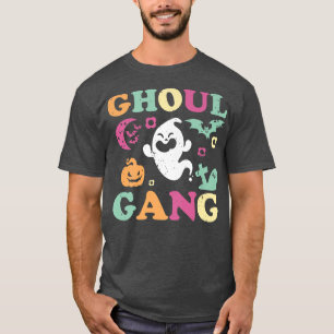 Ghoul Groovy Hey Boo Pumpkin Crew Halloween Retro T-Shirt