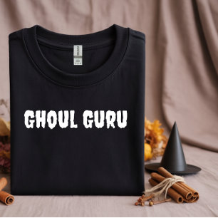 Ghoul Guru white typography T-Shirt