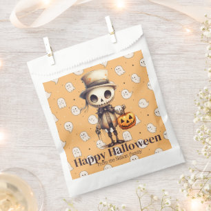 Ghoul in Top Hat Full Moon Bats Happy Halloween Favour Bags