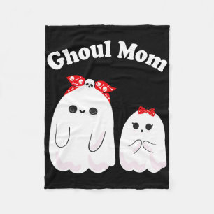 Ghoul Mum Funny Halloween Mummy Ghost  Fleece Blanket