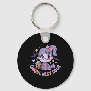 Ghoul Next Door Kawaii Zombie Girl Spooky Cute Hal Key Ring