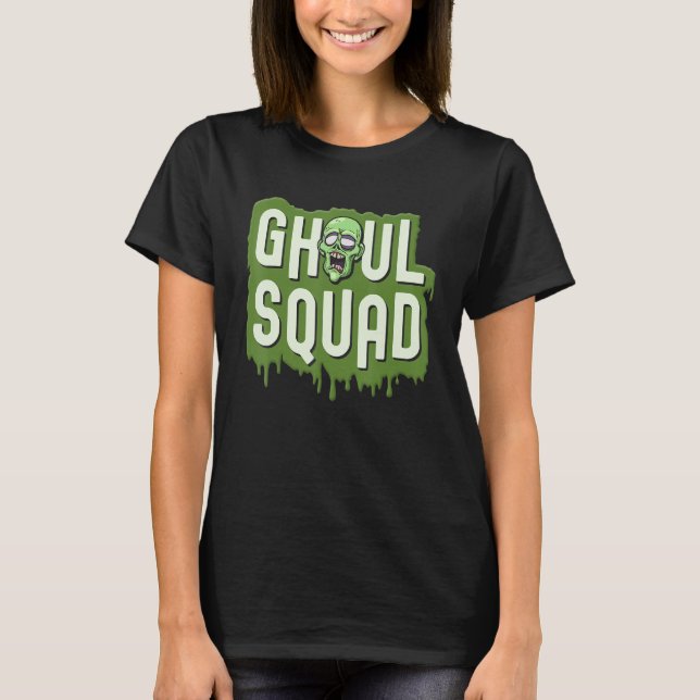 Ghoul Squad Halloween Crew Cute Zombie 1 T-Shirt (Front)