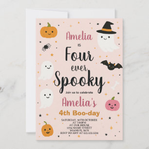 Ghoul-tastic Four Kids Halloween Birthday Invite