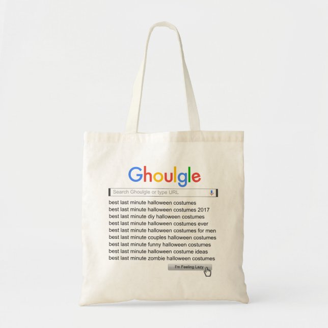 Ghoulgle Last Minute Halloween Costume Search 2017 Tote Bag (Front)