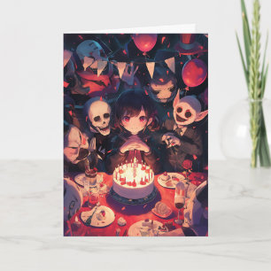 Ghoulish Gathering: A Horror-Themed Birthday Bash Card