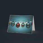 Ghoulish Glow: A Macabre Christmas Garland Card<br><div class="desc">Illuminate your holiday with a twist of terror using our "Ghoulish Glow: A Macabre Christmas Garland" card. Featuring an eerie strand of skull-shaped lights, each with a different chilling expression, this card perfectly combines the festive with the frightening. It's ideal for those who delight in the spookier side of the...</div>