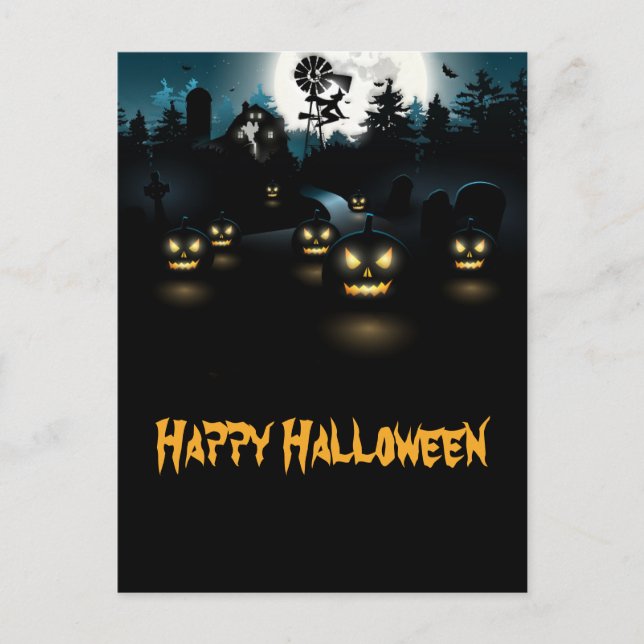Ghoulish Halloween Postcard (Front)