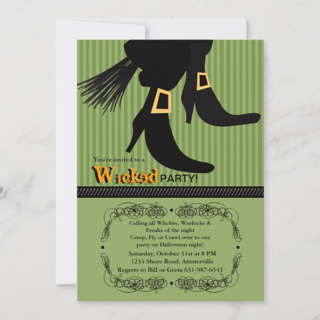 Ghoulish Night Halloween Party Invitation (Front)