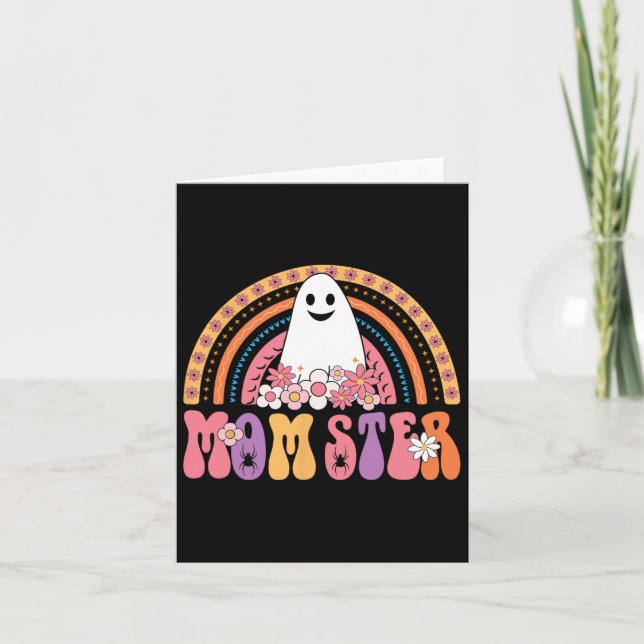Ghoulish Party Lovers Creepy Zombie Ghost Boo Flow Card (Front)