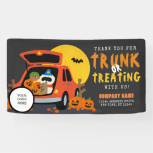 Ghoulish Trunk or Treat Halloween QR Business Banner