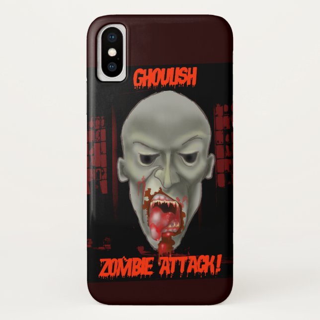 Ghoulish Zombie Attack Case-Mate iPhone Case (Back)
