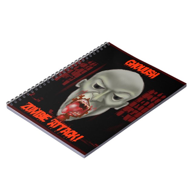 Ghoulish Zombie Attack Notebook (Left Side)