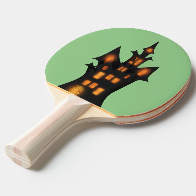 Ghoul's Grip: Halloween-inspired Ping Pong Paddle (Front Angle)