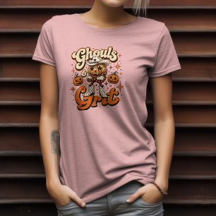 Ghouls & Grit Western Halloween Design T-Shirt