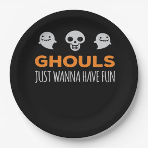 Ghouls Just Wanna Have Fun Autumn Aesthetic Paper Plate