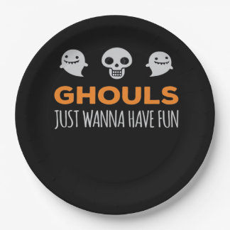 Ghouls Just Wanna Have Fun Autumn Aesthetic Paper Plate