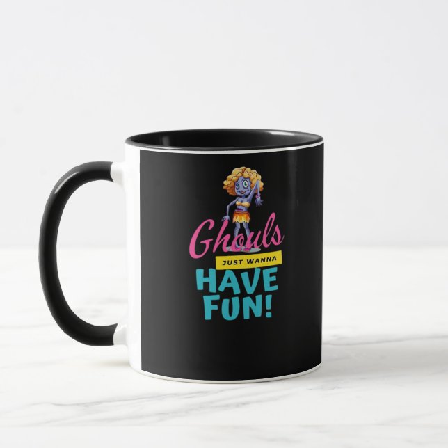 Ghouls Just Wanna Have Fun Autumn Feeling Mug (Left)