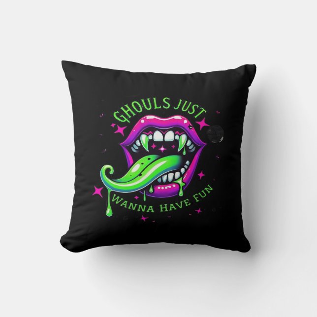 Ghouls Just Wanna Have Fun Boo-tiful Design Cushion (Front)