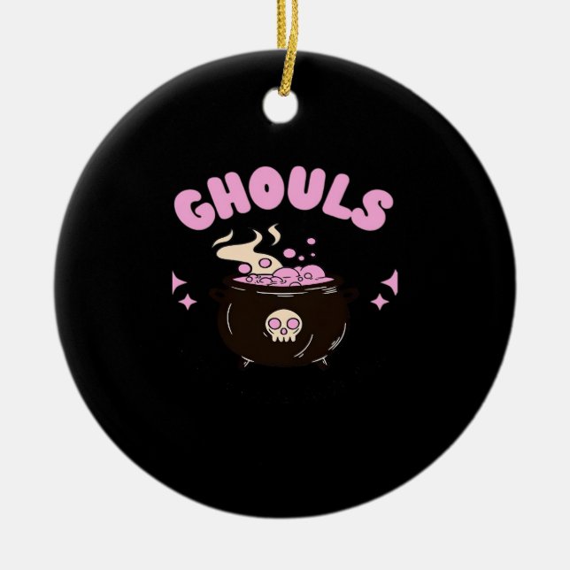 Ghouls Just Wanna Have Fun Classic Design Ceramic Tree Decoration (Front)