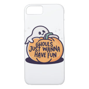 Ghouls Just Wanna Have Fun - Cute Halloween Doodle iPhone 8/7 Case